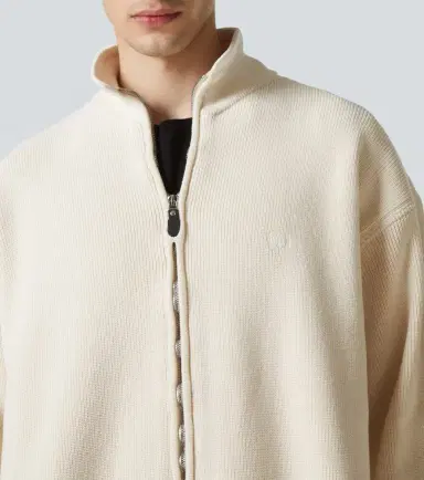 Balenciaga Logo cotton-blend zip-up cardigan | Thumbnail 2 Balenciaga Logo cotton-blend zip-up cardigan | Thumbnail 2