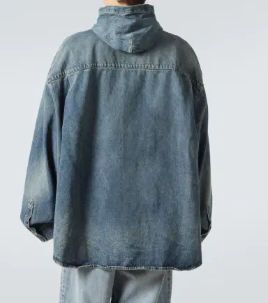Balenciaga Hooded denim overshirt | Thumbnail 4 Balenciaga Hooded denim overshirt | Thumbnail 4