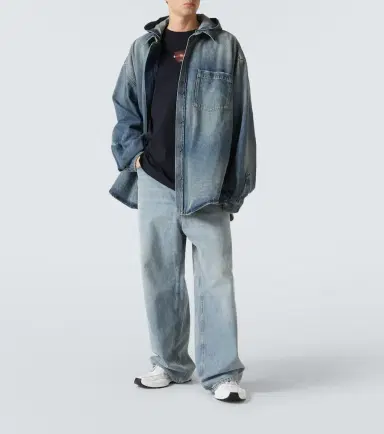 Balenciaga Hooded denim overshirt | Thumbnail 6 Balenciaga Hooded denim overshirt | Thumbnail 6
