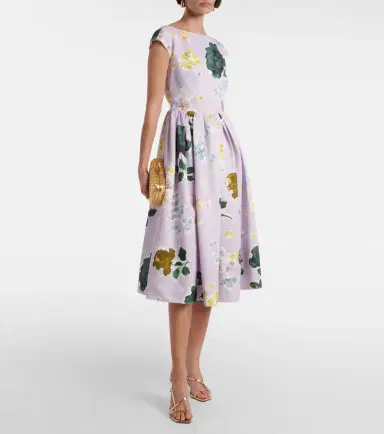 Erdem Floral cotton-blend faille midi dress | Thumbnail 3 Erdem Floral cotton-blend faille midi dress | Thumbnail 3