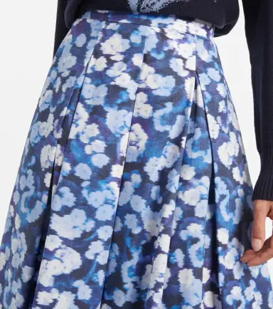 Erdem Floral pleated cotton midi skirt | Thumbnail 4 Erdem Floral pleated cotton midi skirt | Thumbnail 4