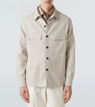 Zegna Linen, wool, and silk-blend overshirt | Thumbnail 4 Zegna Linen, wool, and silk-blend overshirt | Thumbnail 4