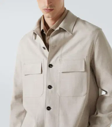 Zegna Linen, wool, and silk-blend overshirt | Thumbnail 8 Zegna Linen, wool, and silk-blend overshirt | Thumbnail 8