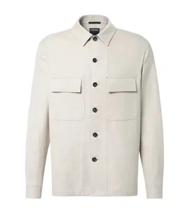 Zegna Linen, wool, and silk-blend overshirt | Thumbnail 1 Zegna Linen, wool, and silk-blend overshirt | Thumbnail 1