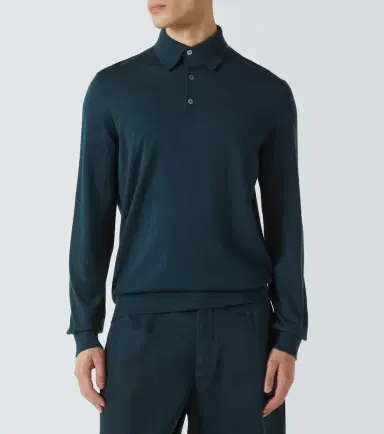 Zegna Cashmere and silk polo shirt | Thumbnail 2 Zegna Cashmere and silk polo shirt | Thumbnail 2