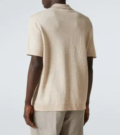 Zegna Cotton, linen, and silk polo shirt | Thumbnail 2 Zegna Cotton, linen, and silk polo shirt | Thumbnail 2