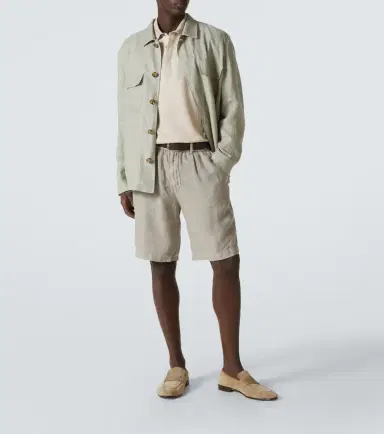 Zegna Cotton, linen, and silk polo shirt | Thumbnail 3 Zegna Cotton, linen, and silk polo shirt | Thumbnail 3