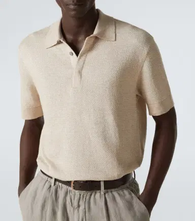 Zegna Cotton, linen, and silk polo shirt | Thumbnail 5 Zegna Cotton, linen, and silk polo shirt | Thumbnail 5