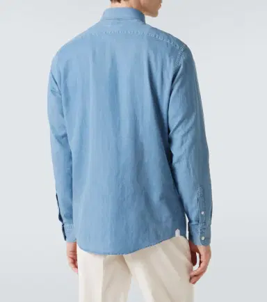 Zegna Cotton and linen denim shirt | Thumbnail 2 Zegna Cotton and linen denim shirt | Thumbnail 2
