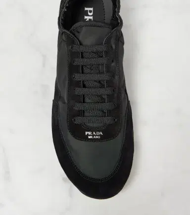 Prada Collapse Re-Nylon suede-trimmed sneakers | Thumbnail 3 Prada Collapse Re-Nylon suede-trimmed sneakers | Thumbnail 3