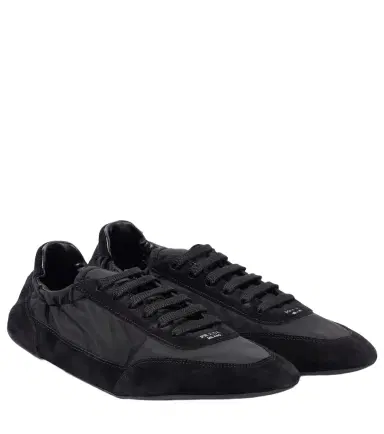 Prada Collapse Re-Nylon suede-trimmed sneakers | Thumbnail 1 Prada Collapse Re-Nylon suede-trimmed sneakers | Thumbnail 1