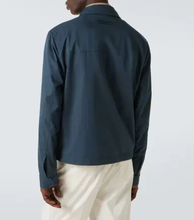 Zegna Leather-trimmed blouson | Thumbnail 4 Zegna Leather-trimmed blouson | Thumbnail 4