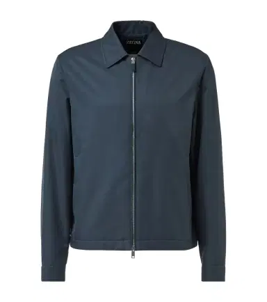 Zegna Leather-trimmed blouson | Thumbnail 1 Zegna Leather-trimmed blouson | Thumbnail 1