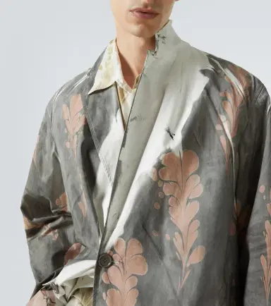 Dries Van Noten Printed double-breasted cotton coat | Thumbnail 3 Dries Van Noten Printed double-breasted cotton coat | Thumbnail 3