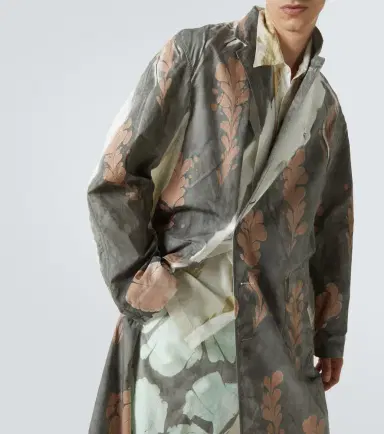 Dries Van Noten Printed double-breasted cotton coat | Thumbnail 4 Dries Van Noten Printed double-breasted cotton coat | Thumbnail 4