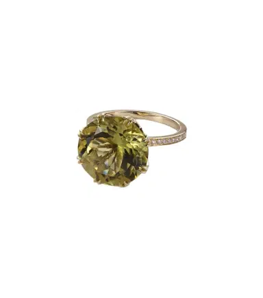 Ileana Makri 18kt gold ring with topaz and diamonds | Thumbnail 1 Ileana Makri 18kt gold ring with topaz and diamonds | Thumbnail 1