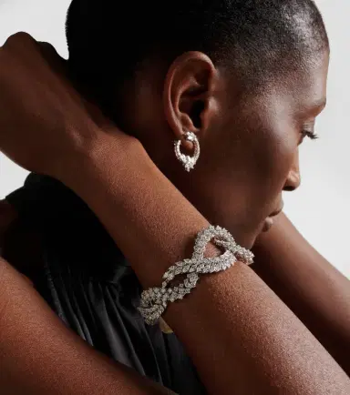 YEPREM Y-Couture 18kt white gold bracelet with diamonds | Thumbnail 5 YEPREM Y-Couture 18kt white gold bracelet with diamonds | Thumbnail 5