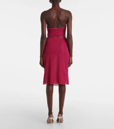 Oséree Oséree Lumière Rose ruched midi skirt | Thumbnail 3 Oséree Oséree Lumière Rose ruched midi skirt | Thumbnail 3