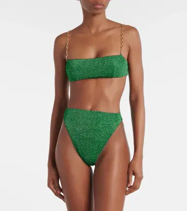 Oséree Oséree Lumière O Chain lamé bikini | Thumbnail 4 Oséree Oséree Lumière O Chain lamé bikini | Thumbnail 4