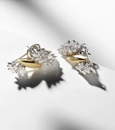 Yeprem Golden Strada 18kt yellow and white gold earrings with diamonds | Thumbnail 5 Yeprem Golden Strada 18kt yellow and white gold earrings with diamonds | Thumbnail 5