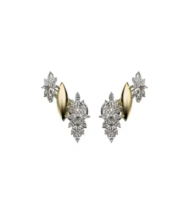 Yeprem Golden Strada 18kt yellow and white gold earrings with diamonds | Thumbnail 1 Yeprem Golden Strada 18kt yellow and white gold earrings with diamonds | Thumbnail 1