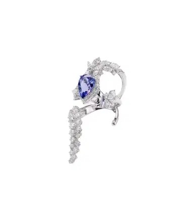 Yeprem Reign Supreme 18kt white gold ring with diamonds and tanzanite | Thumbnail 1 Yeprem Reign Supreme 18kt white gold ring with diamonds and tanzanite | Thumbnail 1