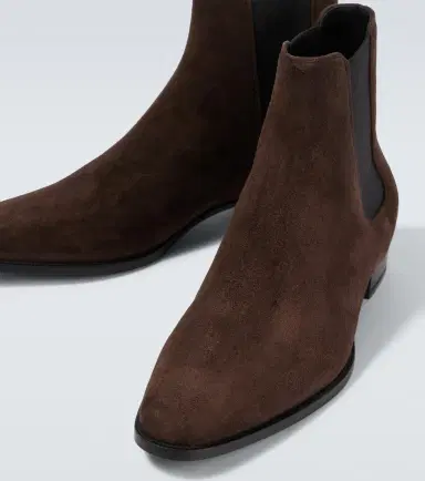 Saint Laurent Wyatt suede Chelsea boots | Thumbnail 6 Saint Laurent Wyatt suede Chelsea boots | Thumbnail 6