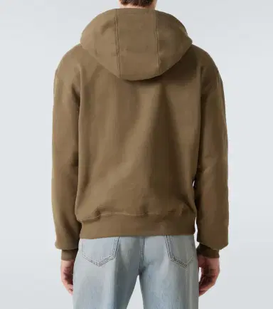 Saint Laurent Logo embroidered cotton fleece hoodie | Thumbnail 3 Saint Laurent Logo embroidered cotton fleece hoodie | Thumbnail 3