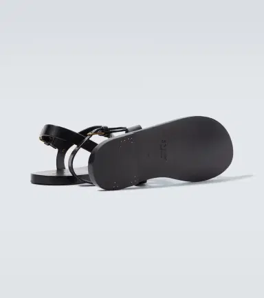 Saint Laurent Cassandre leather sandals | Thumbnail 2 Saint Laurent Cassandre leather sandals | Thumbnail 2