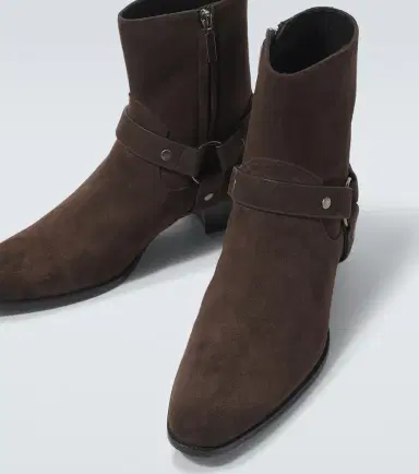 Saint Laurent Wyatt Harness 40 suede biker boots | Thumbnail 5 Saint Laurent Wyatt Harness 40 suede biker boots | Thumbnail 5
