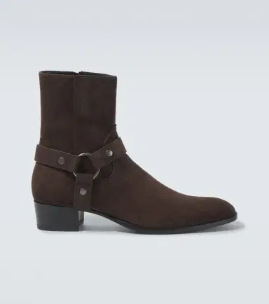 Saint Laurent Wyatt Harness 40 suede biker boots | Thumbnail 6 Saint Laurent Wyatt Harness 40 suede biker boots | Thumbnail 6