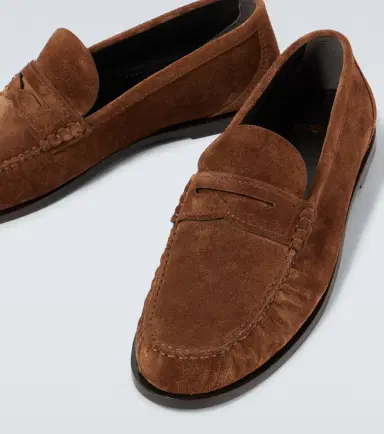 Saint Laurent Laurent suede penny loafers | Thumbnail 4 Saint Laurent Laurent suede penny loafers | Thumbnail 4