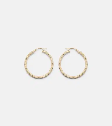 STONE AND STRAND Bold Sparkle Medium 14kt gold hoop earrings | Thumbnail 2 STONE AND STRAND Bold Sparkle Medium 14kt gold hoop earrings | Thumbnail 2