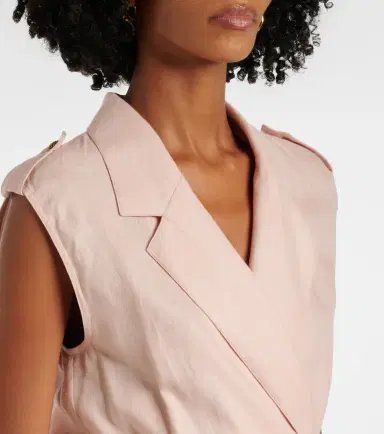 Loro Piana Bryce pleated linen midi dress | Thumbnail 6 Loro Piana Bryce pleated linen midi dress | Thumbnail 6