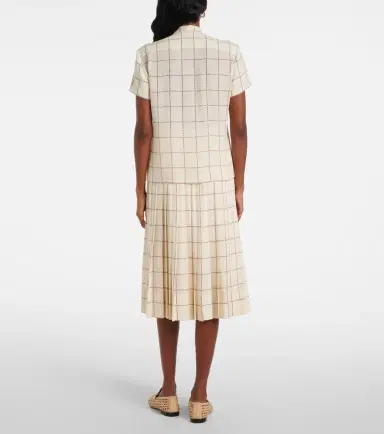 Loro Piana Febe checked silk blouse | Thumbnail 2 Loro Piana Febe checked silk blouse | Thumbnail 2