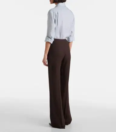 Loro Piana Timi linen crêpe flared pants | Thumbnail 3 Loro Piana Timi linen crêpe flared pants | Thumbnail 3