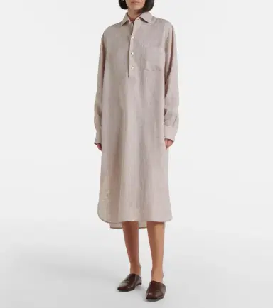 Loro Piana Lora linen shirt dress | Thumbnail 5 Loro Piana Lora linen shirt dress | Thumbnail 5