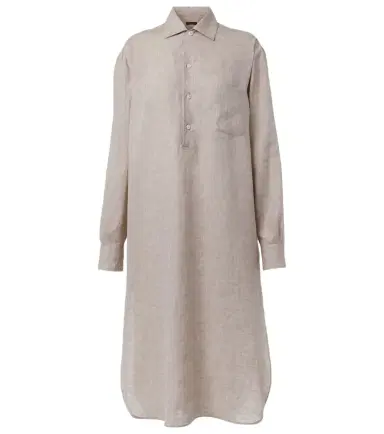 Loro Piana Lora linen shirt dress | Thumbnail 1 Loro Piana Lora linen shirt dress | Thumbnail 1