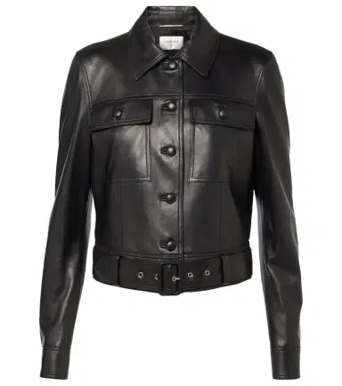 Saint Laurent Cropped leather jacket | Thumbnail 1 Saint Laurent Cropped leather jacket | Thumbnail 1