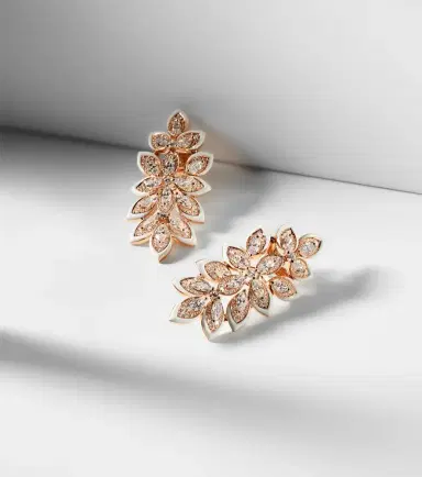 Kamyen Lotus 18kt rose gold earrings with diamonds | Thumbnail 5 Kamyen Lotus 18kt rose gold earrings with diamonds | Thumbnail 5