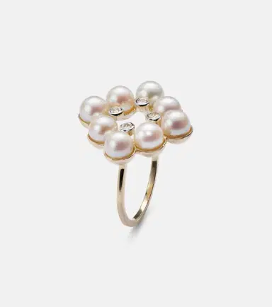 Mateo Cluster 14kt gold ring with pearls and diamonds | Thumbnail 2 Mateo Cluster 14kt gold ring with pearls and diamonds | Thumbnail 2