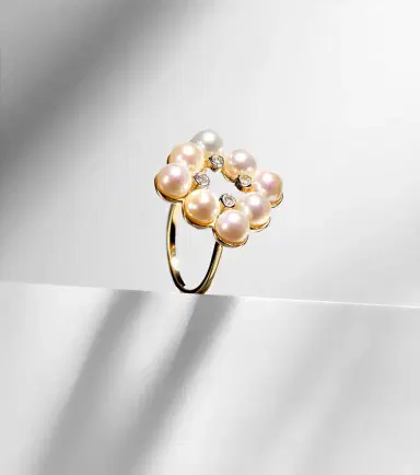 Mateo Cluster 14kt gold ring with pearls and diamonds | Thumbnail 4 Mateo Cluster 14kt gold ring with pearls and diamonds | Thumbnail 4