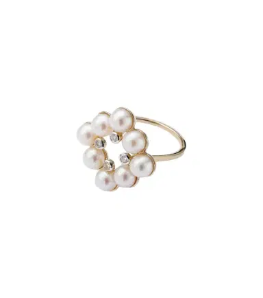 Mateo Cluster 14kt gold ring with pearls and diamonds | Thumbnail 1 Mateo Cluster 14kt gold ring with pearls and diamonds | Thumbnail 1