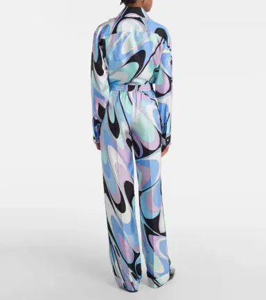 Pucci Printed silk twill wide-leg pants | Thumbnail 5 Pucci Printed silk twill wide-leg pants | Thumbnail 5