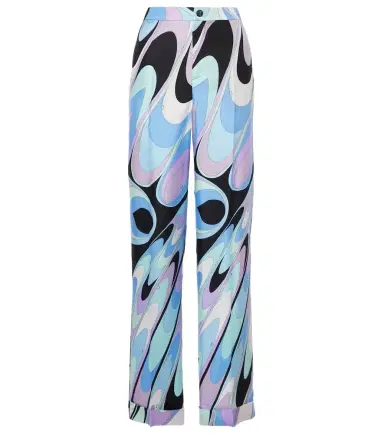 Pucci Printed silk twill wide-leg pants | Thumbnail 1 Pucci Printed silk twill wide-leg pants | Thumbnail 1