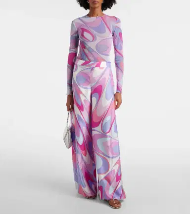 Pucci Iride silk twill wide-leg pants | Thumbnail 2 Pucci Iride silk twill wide-leg pants | Thumbnail 2