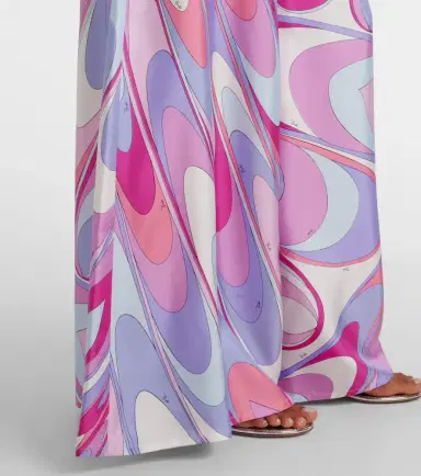 Pucci Iride silk twill wide-leg pants | Thumbnail 3 Pucci Iride silk twill wide-leg pants | Thumbnail 3