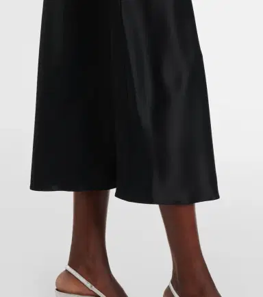 Max Mara Carnet silk satin midi skirt | Thumbnail 3 Max Mara Carnet silk satin midi skirt | Thumbnail 3
