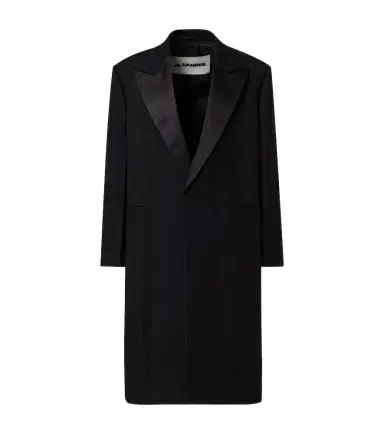Jil Sander Silk-trimmed wool coat | Thumbnail 1 Jil Sander Silk-trimmed wool coat | Thumbnail 1