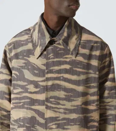 Jil Sander Camouflage crêpe de chine car coat | Thumbnail 4 Jil Sander Camouflage crêpe de chine car coat | Thumbnail 4